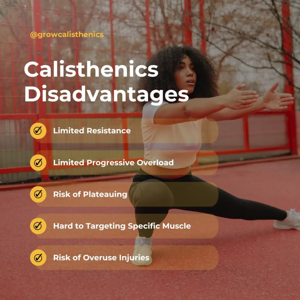 disadvantages of calisthenics